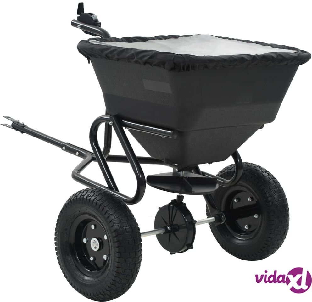 vidaXL Vedettävä suolan levitin PVC ja teräs 125x74x79 cm 45 l vidaXL Vedettävä suolan levitin PVC ja teräs 125x74x79 cm 45 l