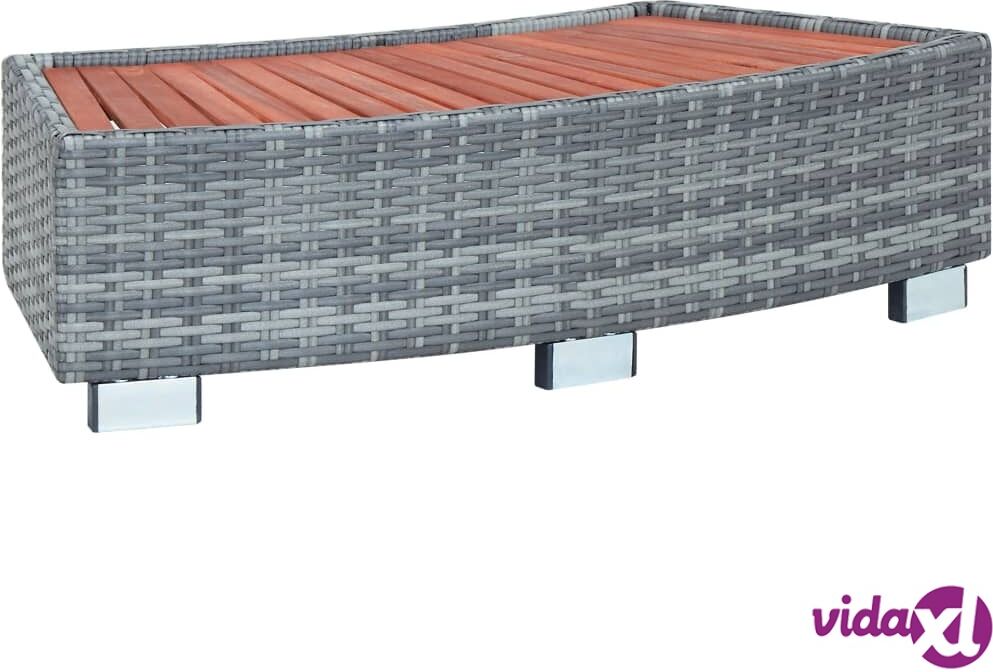 vidaXL Porealtaan porras harmaa polyrottinki 92x45x25 cm vidaXL Porealtaan porras harmaa polyrottinki 92x45x25 cm