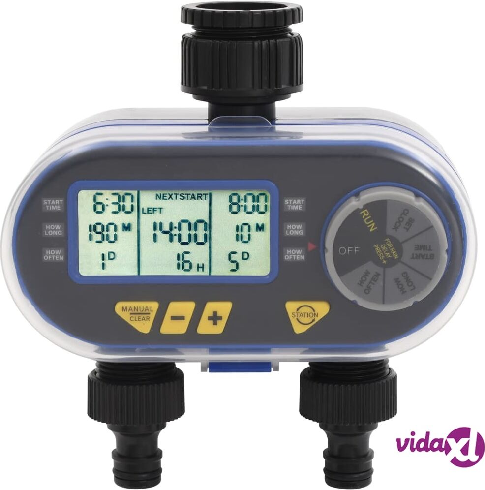 vidaXL Automaattinen digitaalinen vesiajastin kahdella poistoaukolla vidaXL Automaattinen digitaalinen vesiajastin kahdella poistoaukolla