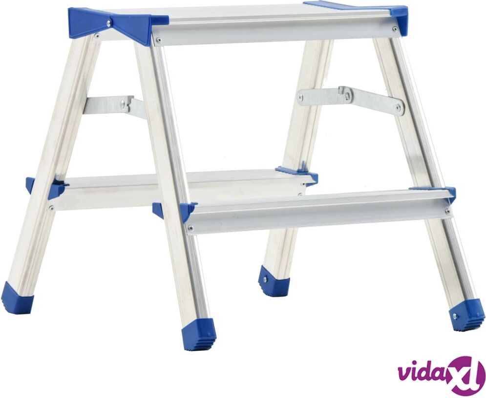 vidaXL Alumiiniset kaksipuoliset tikkaat 2 askelmaa 44 cm vidaXL Alumiiniset kaksipuoliset tikkaat 2 askelmaa 44 cm