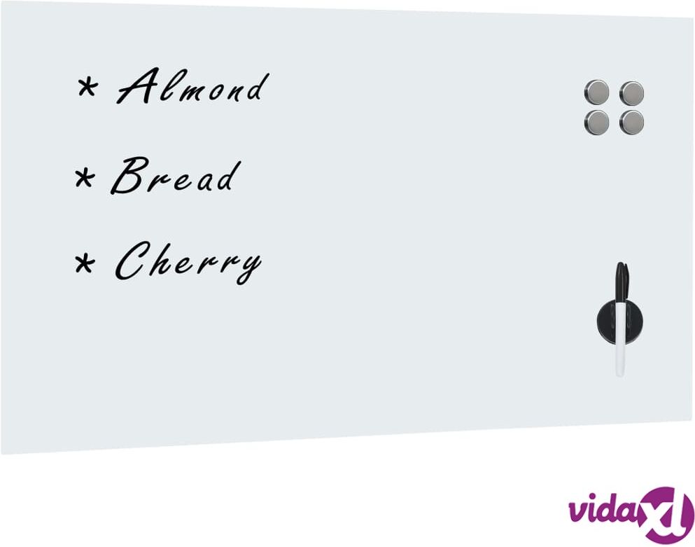 vidaXL Seinäkiinnitteinen magneettinen tussitaulu lasi 120x60 cm vidaXL Seinäkiinnitteinen magneettinen tussitaulu lasi 120x60 cm