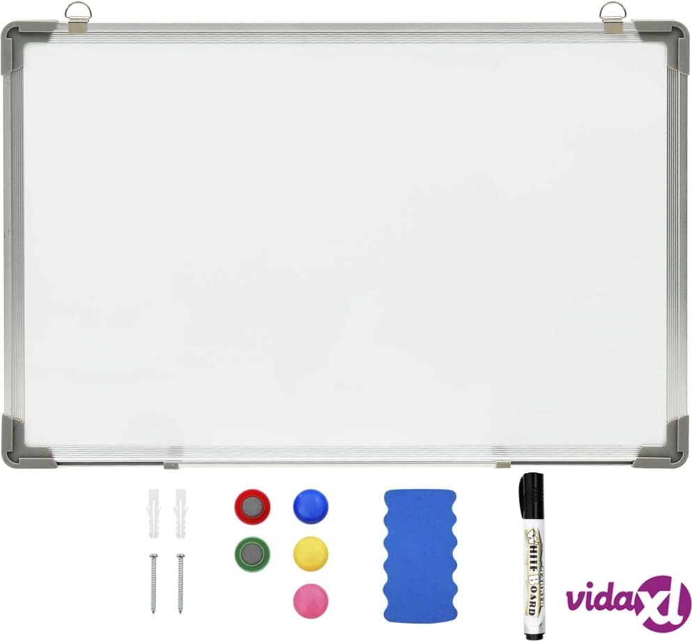 vidaXL Magneettinen kuivapyyhittävä tussitaulu valk. 50x35 cm teräs vidaXL Magneettinen kuivapyyhittävä tussitaulu valk. 50x35 cm teräs