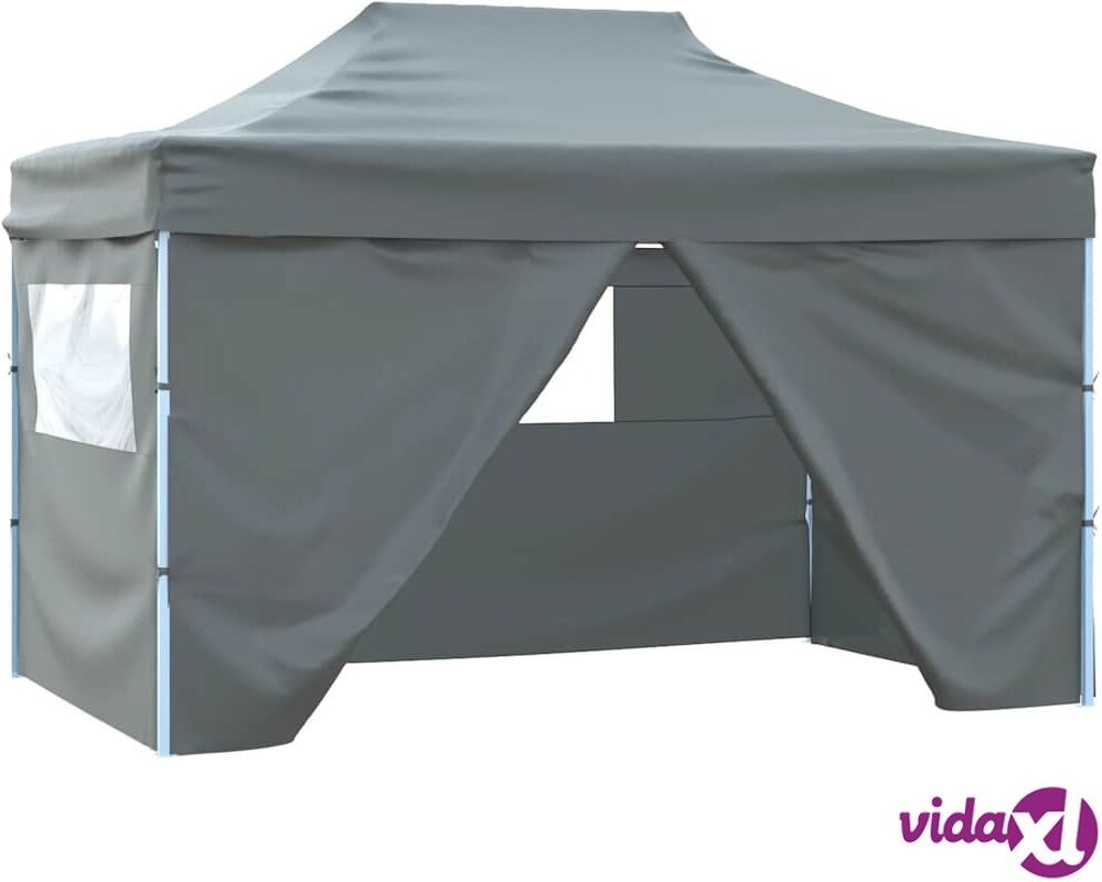vidaXL Kokoontaittuva juhlateltta 4 seinällä pop-up 3x4,5m antrasiitti vidaXL Kokoontaittuva juhlateltta 4 seinällä pop-up 3x4,5m antrasiitti