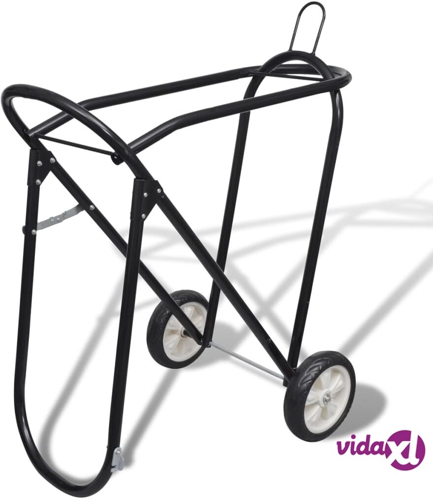 vidaXL Metallinen Kokoontaitettava Satulateline Renkailla vidaXL Metallinen Kokoontaitettava Satulateline Renkailla