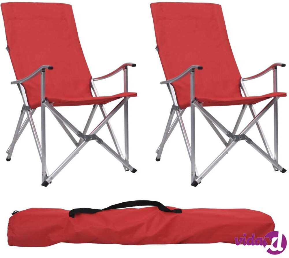vidaXL Kokoontaittuvat retkituolit 2 kpl punainen vidaXL Kokoontaittuvat retkituolit 2 kpl punainen