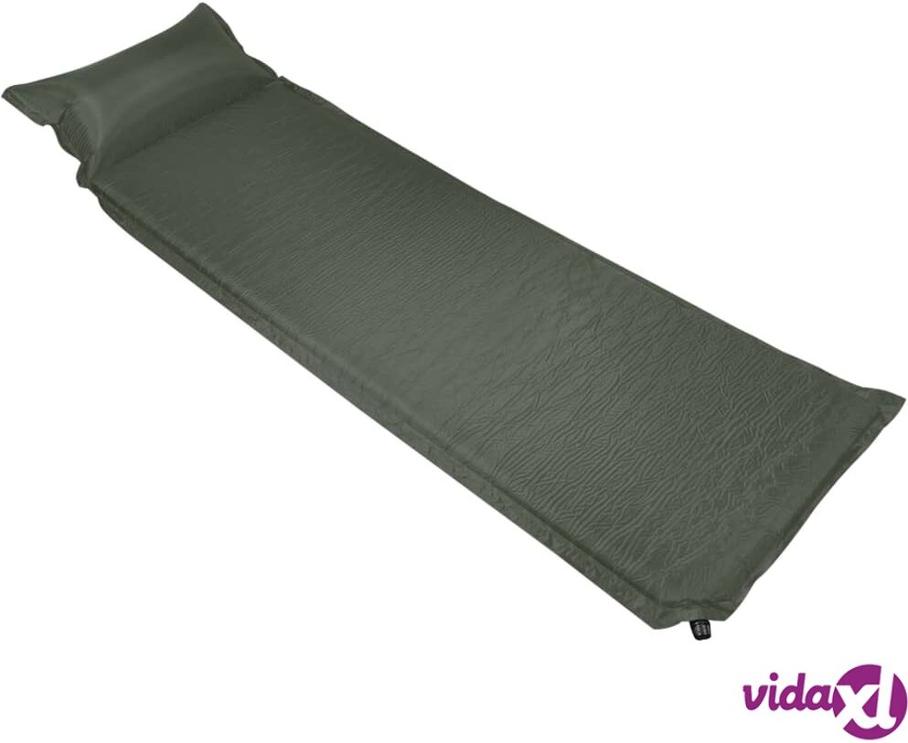 vidaXL Täytettävä ilmapatja tyynyllä 66x200 cm tummanvihreä vidaXL Täytettävä ilmapatja tyynyllä 66x200 cm tummanvihreä