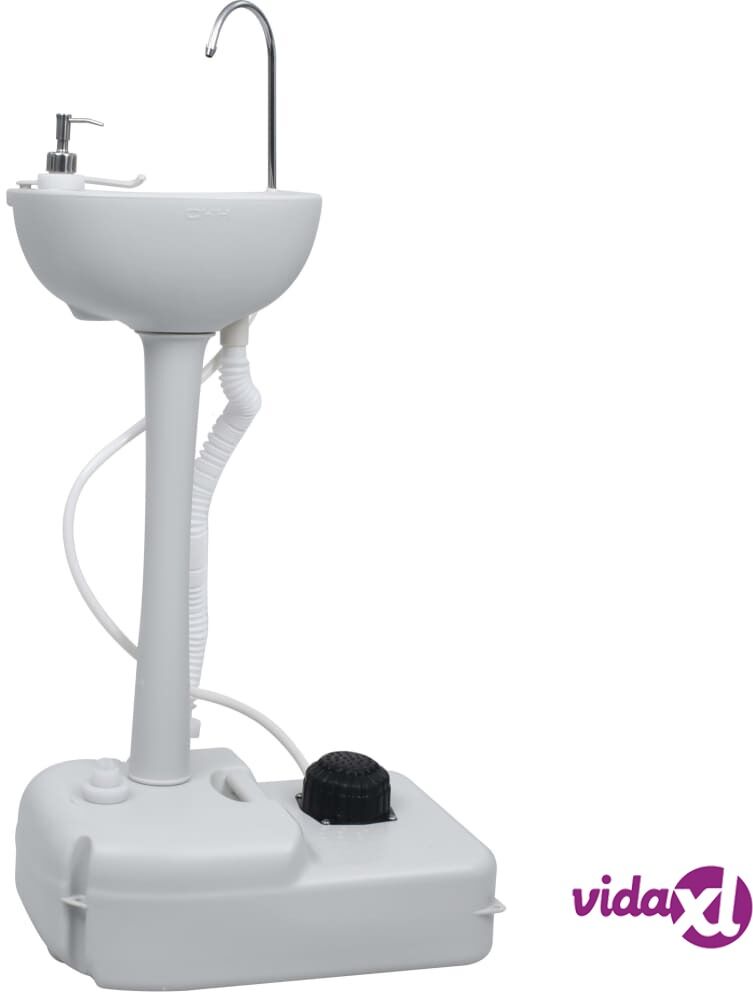 vidaXL Kannettava käsienpesuallas retkeilyyn harmaa 20 l vidaXL Kannettava käsienpesuallas retkeilyyn harmaa 20 l