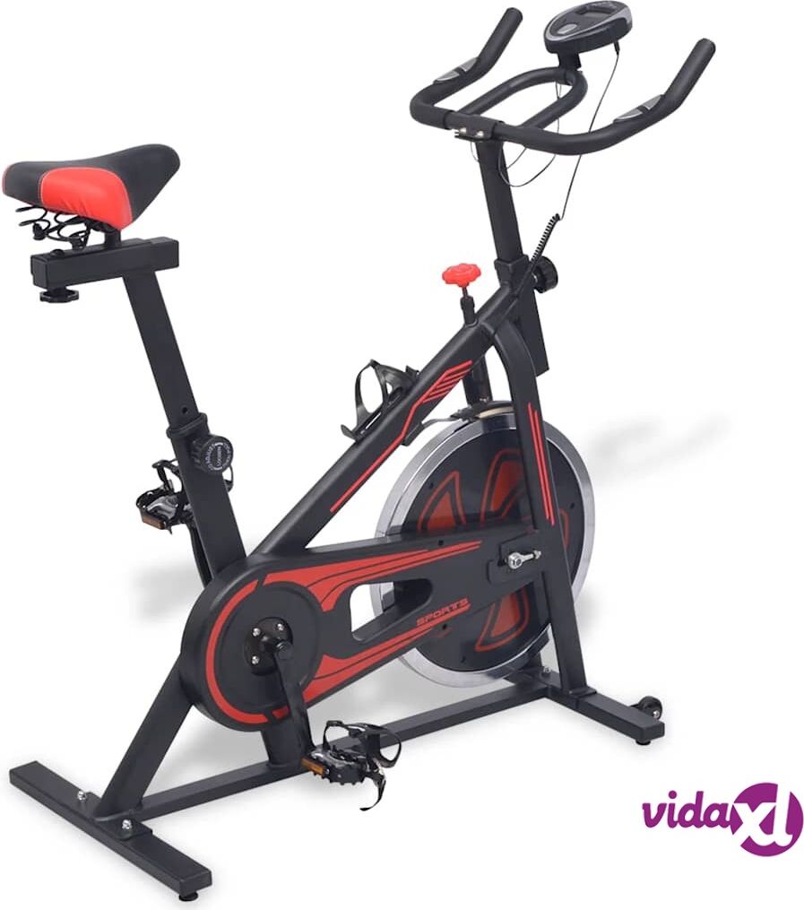 vidaXL Spinningpyörä sykemittareilla musta ja punainen vidaXL Spinningpyörä sykemittareilla musta ja punainen