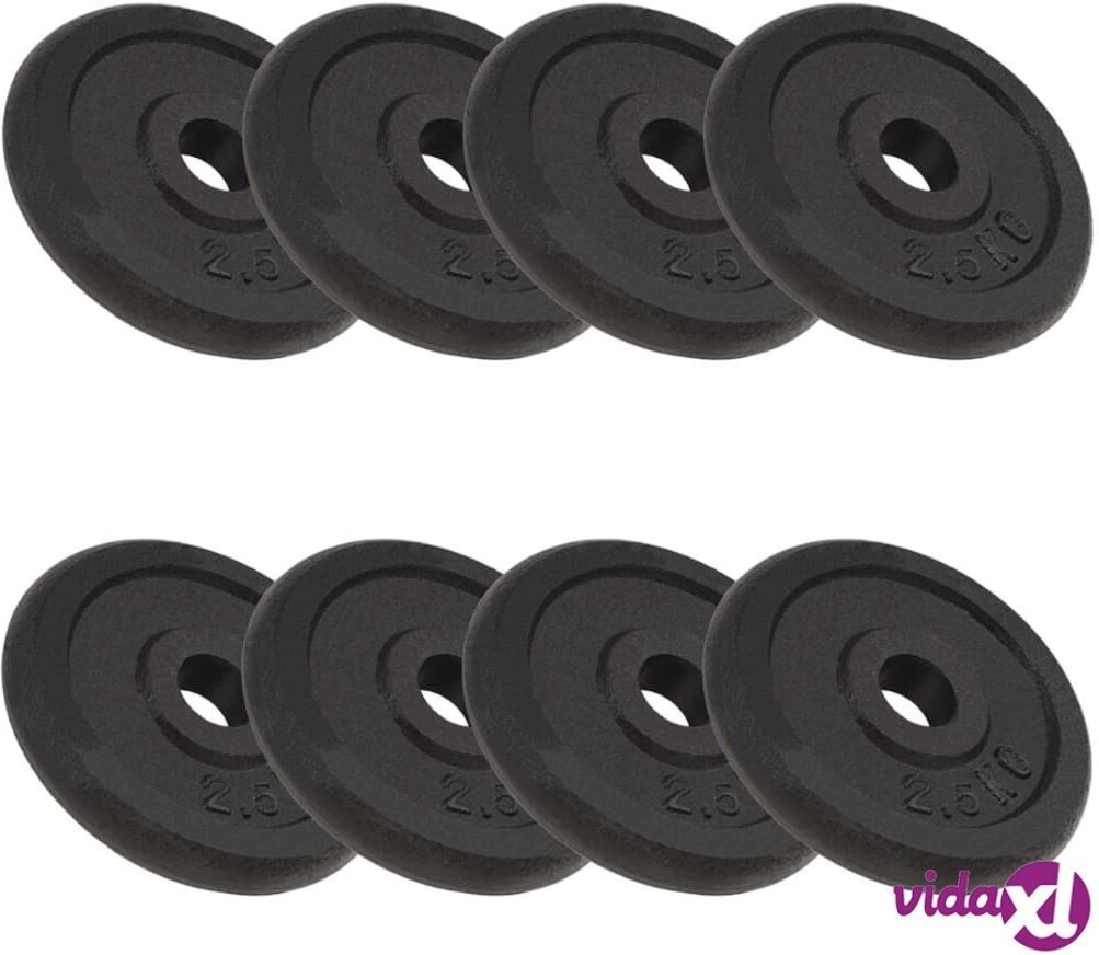 vidaXL Levypainot 8 kpl 20 kg valurauta vidaXL Levypainot 8 kpl 20 kg valurauta