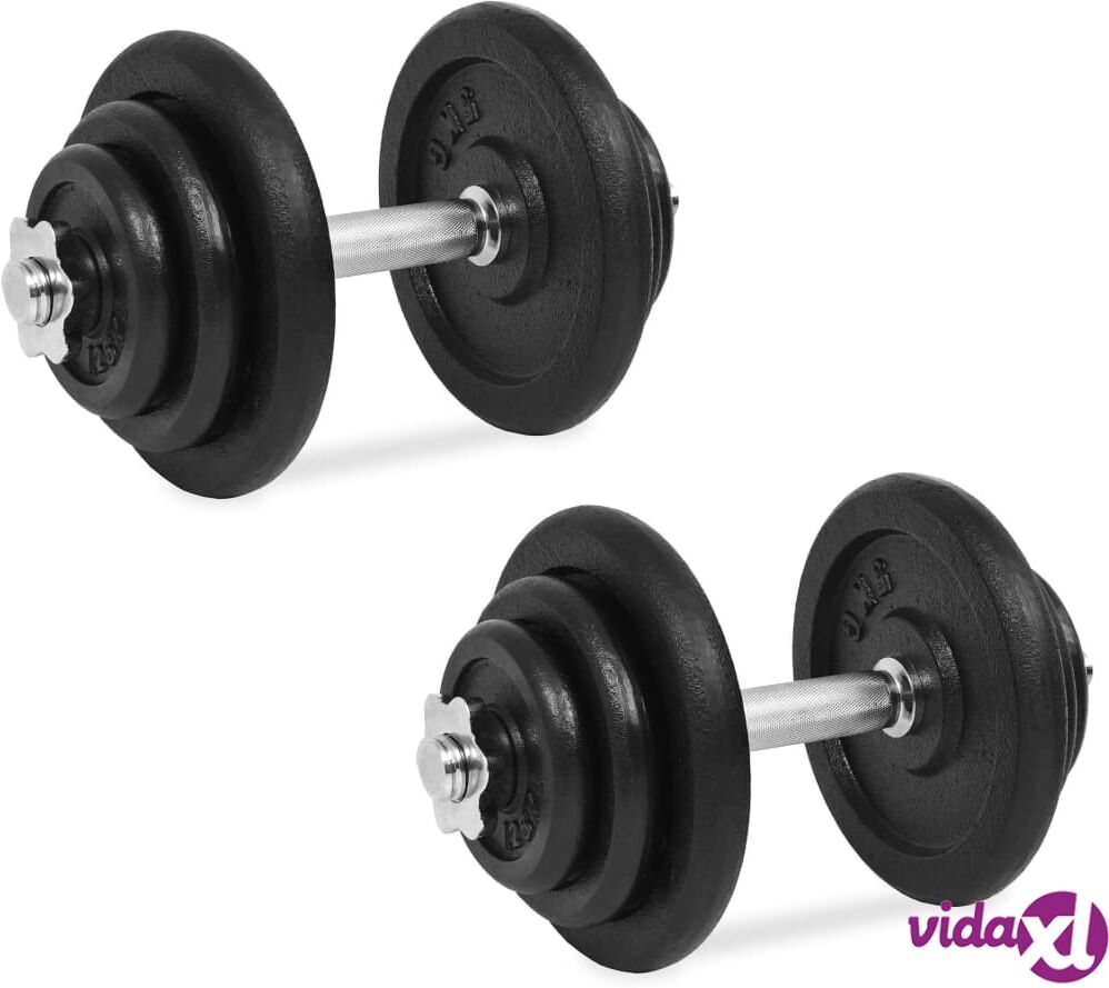 vidaXL Käsipainosarja 18 osaa 40 kg valurauta vidaXL Käsipainosarja 18 osaa 40 kg valurauta