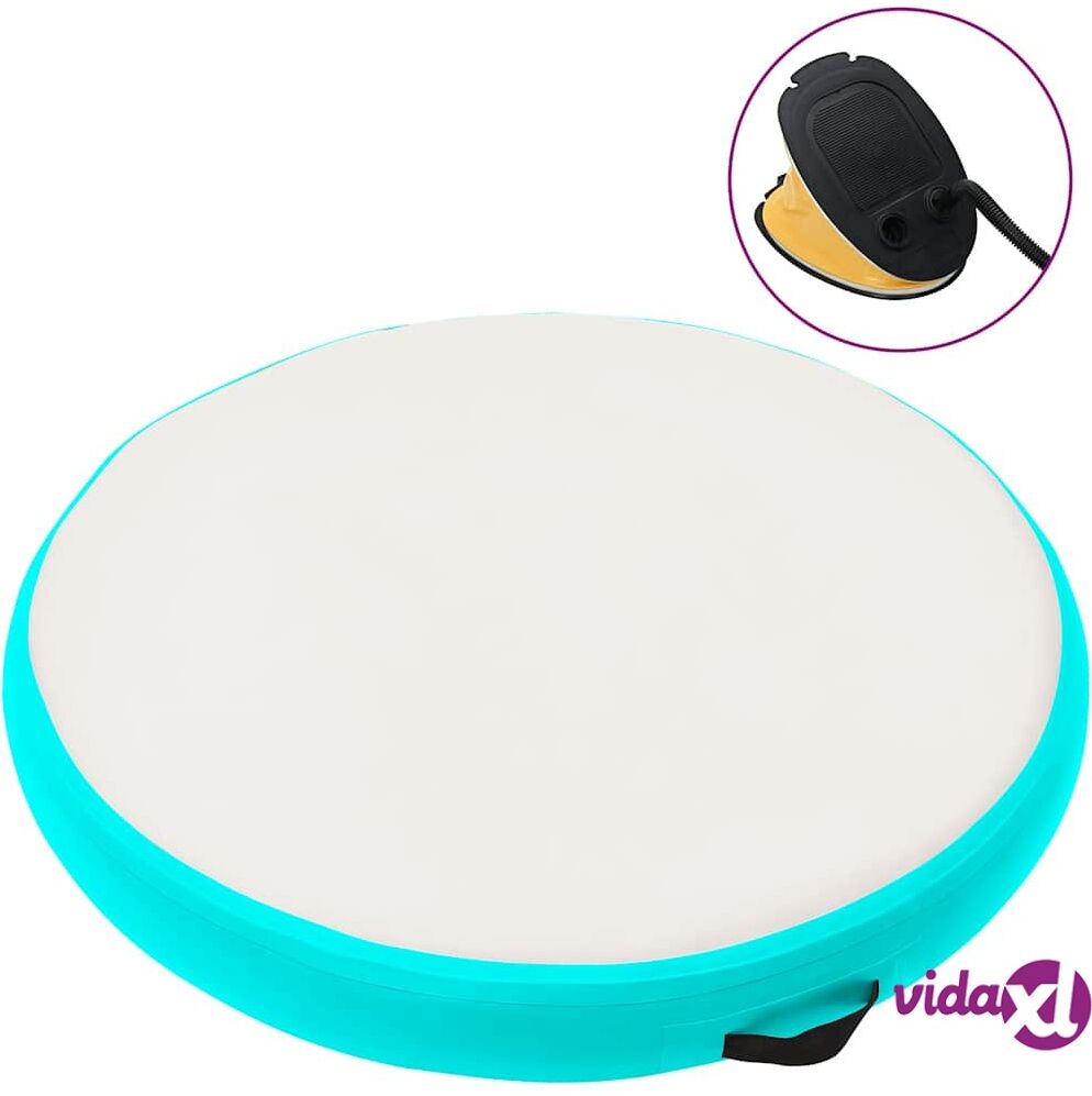 vidaXL Täytettävä voimistelumatto pumpulla 100x100x10 cm PVC vihreä vidaXL Täytettävä voimistelumatto pumpulla 100x100x10 cm PVC vihreä