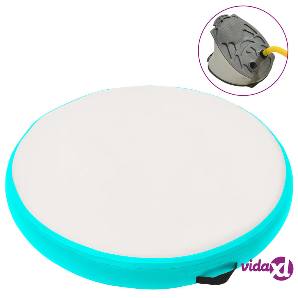 vidaXL Täytettävä voimistelumatto pumpulla 100x100x20 cm PVC vihreä vidaXL Täytettävä voimistelumatto pumpulla 100x100x20 cm PVC vihreä