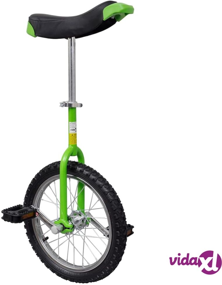 vidaXL Vihreä Säädettävä Yksipyöräinen  16 Tuumaa vidaXL Vihreä Säädettävä Yksipyöräinen  16 Tuumaa