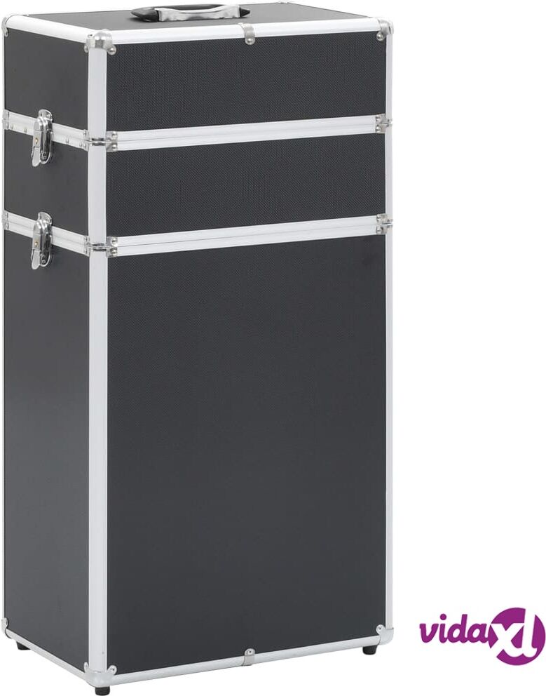 vidaXL Meikkivaunu alumiini musta vidaXL Meikkivaunu alumiini musta