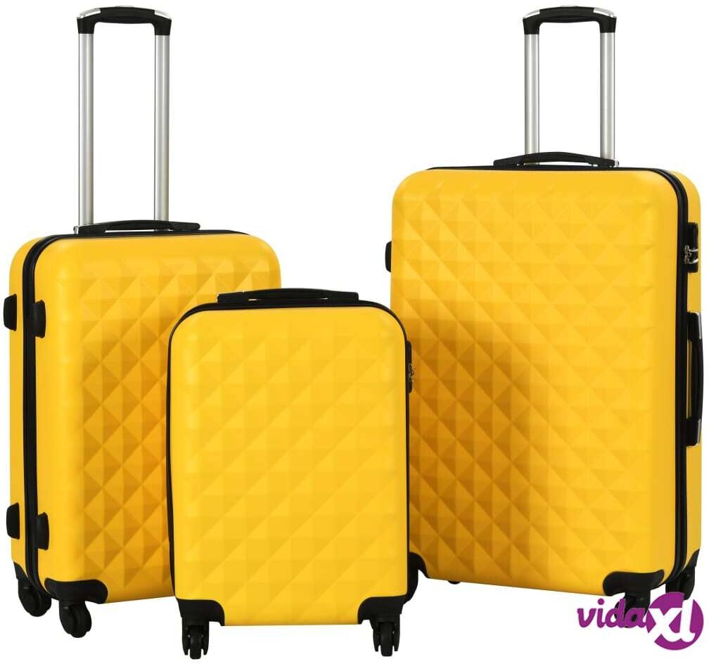 vidaXL Kovapintainen matkalaukkusetti 3 kpl keltainen ABS vidaXL Kovapintainen matkalaukkusetti 3 kpl keltainen ABS