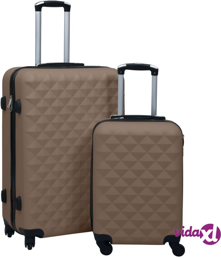 vidaXL Kovapintainen matkalaukkusetti 2 kpl ruskea ABS vidaXL Kovapintainen matkalaukkusetti 2 kpl ruskea ABS