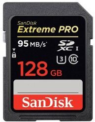 SanDisk Extreme PRO 128GB Class 10 (90MB/s) SDXC-kortti SanDisk Extreme PRO 128GB Class 10 (90MB/s) SDXC-kortti