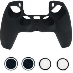 e-ville.com PS5 ohjaimen silikonikuori gripeillä - Valkoinen e-ville.com PS5 ohjaimen silikonikuori gripeillä - Valkoinen