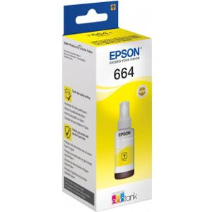 Epson T664 EcoTank -mustepullo, keltainen