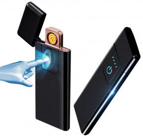 e-ville.com Ohut tupakkasytytin hipaisukytkimellä - Musta e-ville.com Ohut tupakkasytytin hipaisukytkimellä - Musta