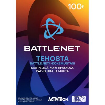 Blizzard Battle.net Digital 100 EUR FI -lahjakortti Blizzard Battle.net Digital 100 EUR FI -lahjakortti