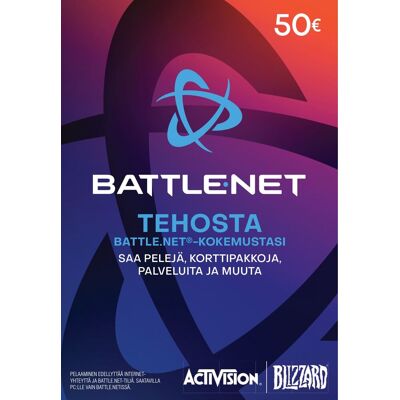 Blizzard Battle.net Digital 50 EUR FI -lahjakortti Blizzard Battle.net Digital 50 EUR FI -lahjakortti
