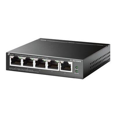 TP-Link 5-port gigabit easy smart switch with 4-port poe+ TP-Link 5-port gigabit easy smart switch with 4-port poe+