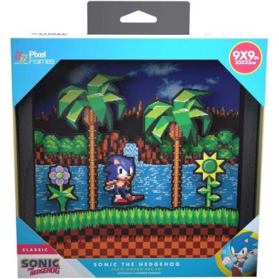 Level Up Labs Sonic Idle Pose Pixel Kehys - Valokuvaruutu Level Up Labs Sonic Idle Pose Pixel Kehys - Valokuvaruutu