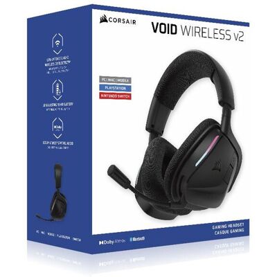 Corsair Void Langaton v2 Gaming Headset Kuulokemikrofoni PS Carbon Corsair Void Langaton v2 Gaming Headset Kuulokemikrofoni PS Carbon
