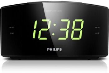 Philips CLOCK RADIO, BIG DISPLAY, BLACK