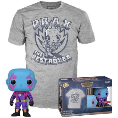 Funko Pop! & Tee (Adult): Marvel Guardians of the Galaxy - Drax (Blacklight) Funko Pop! & Tee (Adult): Marvel Guardians of the Galaxy - Drax (Blacklight)