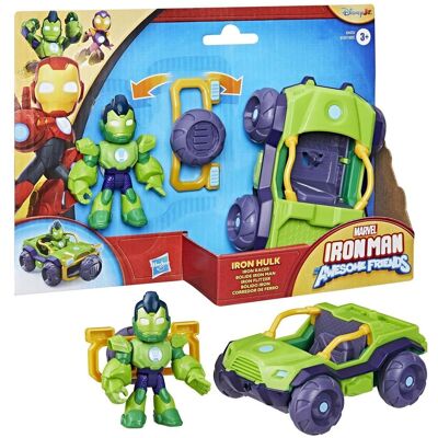 Hasbro Marvel: Iron Man And His Awesome Friends - Iron Hulk Iron Racer Vehicle Hasbro Marvel: Iron Man And His Awesome Friends - Iron Hulk Iron Racer Vehicle