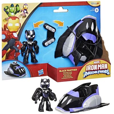 Hasbro Marvel: Iron Man And His Awesome Friends - Black Panther Panther Plane Hasbro Marvel: Iron Man And His Awesome Friends - Black Panther Panther Plane