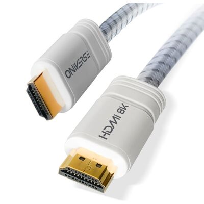 Oniverse 8K 2.1 HDMI Kaapeli 3 Metriä Valkoinen Oniverse 8K 2.1 HDMI Kaapeli 3 Metriä Valkoinen