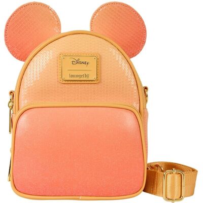 Loungefly Disney: Mickey Mouse Glitter Convertible Mini Backpack & Crossbody Loungefly Disney: Mickey Mouse Glitter Convertible Mini Backpack & Crossbody