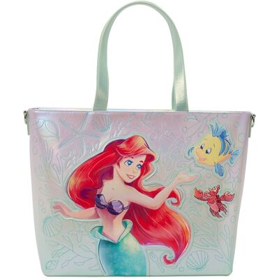 Loungefly Disney: The Little Mermaid - Ariel & Flounder Tote Bag with Coin Loungefly Disney: The Little Mermaid - Ariel & Flounder Tote Bag with Coin