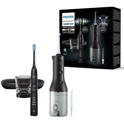 Philips - Cordless Power Flosser DiamondClean 9000 - Black Philips - Cordless Power Flosser DiamondClean 9000 - Black