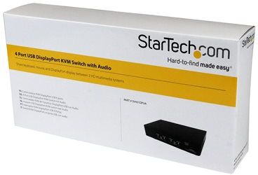 STARTECH.COM 4 Port USB DisplayPort KVM Switch with Audio