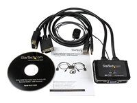 STARTECH.COM 2 Port USB VGA Cable KVM Switch - USB Powered with Remote Switch