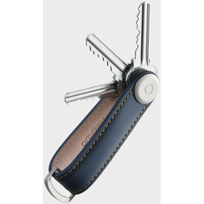 Orbitkey - Leather Key Organiser- Navy/Tan Orbitkey - Leather Key Organiser- Navy/Tan