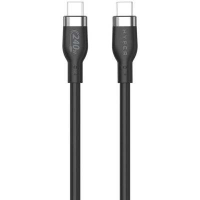 Hyper - 1M Silicone 240W USB-C Charging Cable - Black Hyper - 1M Silicone 240W USB-C Charging Cable - Black