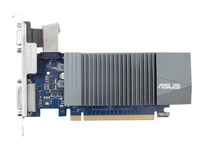 Asus GT710-SL-1GD5-BRK GeForce GT 710 1GB DDR5 low profile graphics card for silent HTPC build (with I/O port brackets)