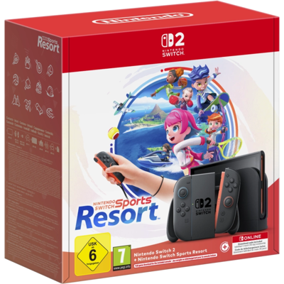 Nintendo Switch 2 -pelikonsoli + Sports Resort + 3kk NSO-online Nintendo Switch 2 -pelikonsoli + Sports Resort + 3kk NSO-online