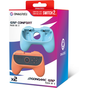 Oniverse Nintendo Switch 2 Ergonomiset Gripit - oranssi/sininen Oniverse Nintendo Switch 2 Ergonomiset Gripit - oranssi/sininen