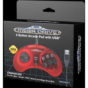 Nintendo Retro-Bit SEGA MegaDrive USB Ohjain Crimson Red Nintendo Retro-Bit SEGA MegaDrive USB Ohjain Crimson Red