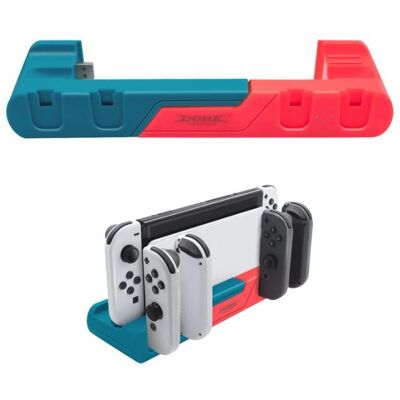 Dobe 4 in 1 Lataustelakka Nintendo Switch Punainen/Sininen Dobe 4 in 1 Lataustelakka Nintendo Switch Punainen/Sininen