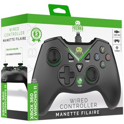 Microsoft Langallinen Ohjain Xbox 360 PC Musta Freaks and Geeks Microsoft Langallinen Ohjain Xbox 360 PC Musta Freaks and Geeks