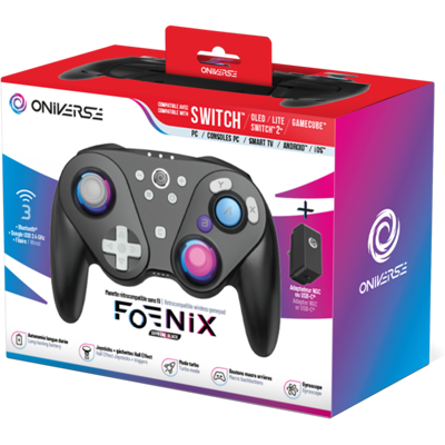 Oniverse Nintendo Switch 2 Langaton Ohjain Foenix - Musta Oniverse Nintendo Switch 2 Langaton Ohjain Foenix - Musta