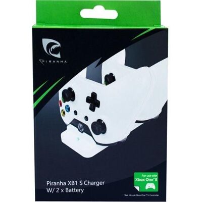Piranha Xbox One Ohjaimen USB-latausasema 2:lla Akulla Valkoinen Piranha Xbox One Ohjaimen USB-latausasema 2:lla Akulla Valkoinen