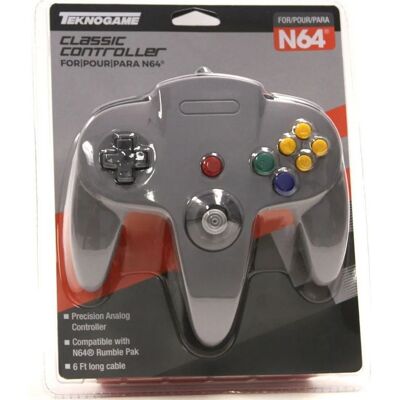 Teknogame Nintendo 64 N64 Ohjain Harmaa Teknogame Nintendo 64 N64 Ohjain Harmaa